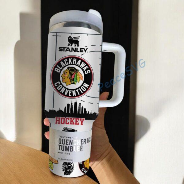 Alternative view of Chicago Blackhawks 40oz Tumbler, Ice Hockey Fan Tumbler, Game Day Drinkware