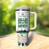 Dallas stars 40oz Tumbler, Ice Hockey Fan Tumbler, Game Day Drinkware - Image 4