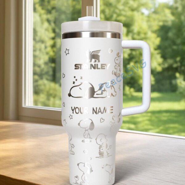 Alternative view of Personalized Puppy Dog 40oz Tumbler Laser Engraved  Gift for Her or Him