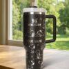 Personalized Puppy Dog 40oz Tumbler Laser Engraved Gift for Her or Him - Image 6