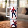 Spider-Man Tumbler, Super man 40oz Cup, Superhero Tumbler Cup, Movie Coffee Tumbler, Eddie Brock Tumbler, Symbiote Spider Insulated Tumbler - Image 6