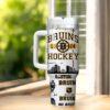 Personalized Boston Bruins 40oz Tumbler, Ice Hockey Fan Tumbler, Game Day Drinkware - Image 4