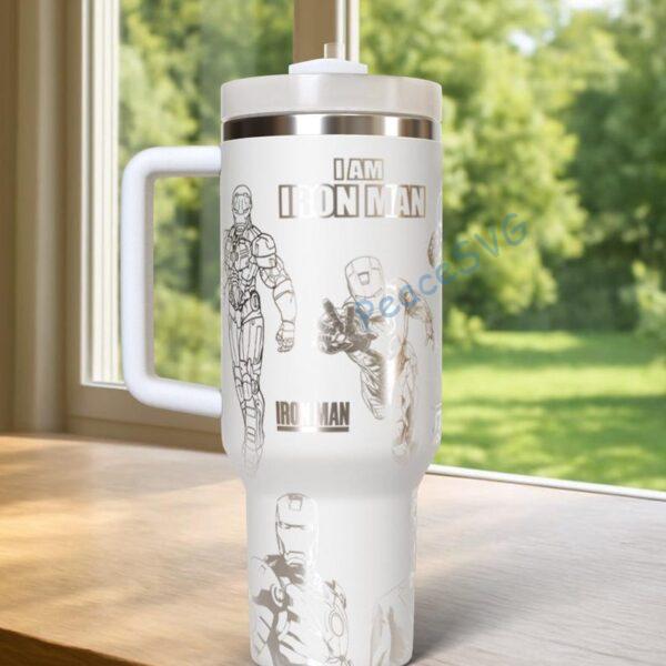 Alternative view of Marvel Avengers 40oz Laser Engraved Tumbler, Insulated Hot And Cold Cup