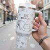 Cat 40oz tumbler laser Engraved, personalized gift for her - Image 4