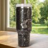 Custom Princess and Frog 40oz tumbler laser Engraved, Handle Stainless Steel Tumbler - Image 4