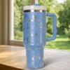 Laser Engraved Blue Alien Tumbler40oz Stainless Steel Travel Cup - Image 7