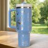 Laser Engraved Blue Alien Tumbler40oz Stainless Steel Travel Cup - Image 9