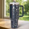 Dog Lover 40oz Tumbler Laser  Engraved , personalized gift for her