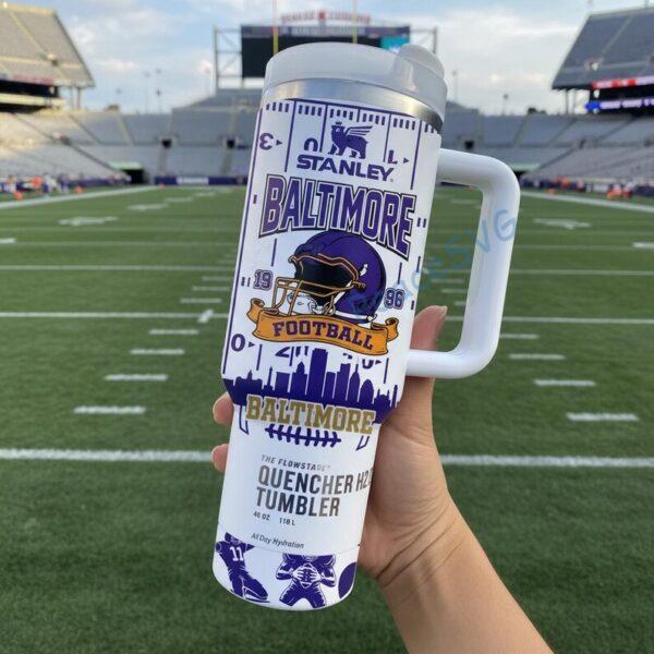 Alternative view of Custom Name Baltimore Football Greatest Of All Time Team Legends 40oz Stainless Tumbler With Handle