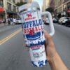 Personalized Buffalo Football 40oz Tumbler With Handle Gift For Him and Her - Image 2