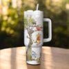 Winnie the Pooh 40oz Tumbler , Quencher Vintage and Classic Pooh Bear Cup - Image 2