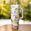 Classic Winnie the Pooh 40oz Tumbler , Quencher Vintage Pooh Bear Cup - Image 3