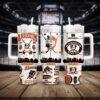 Custom Name Anaheim Mighty Ducks  Hockey 40oz Tumbler With Handle, Hockey Gift For Fan - Image 5