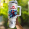 Custom Spider-man 40oz Tumbler, Spider Cup Gift, Superhero Handle Stainless Steel Tumbler