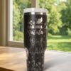 Laser Engraved Lion King 40oz Tumbler , Insulated Hot And Cold Cup - Image 3
