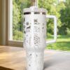 Laser Engraved Lion King 40oz Tumbler , Insulated Hot And Cold Cup