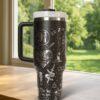 Laser Engraved Wizard 40oz Tumbler ,  Wizard Castle cup - Image 3