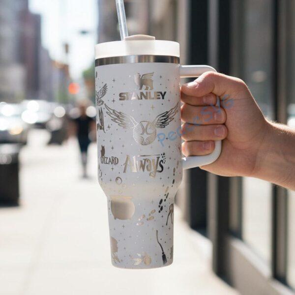 Laser Engraved Wizard 40oz Tumbler , Wizard Castle cup