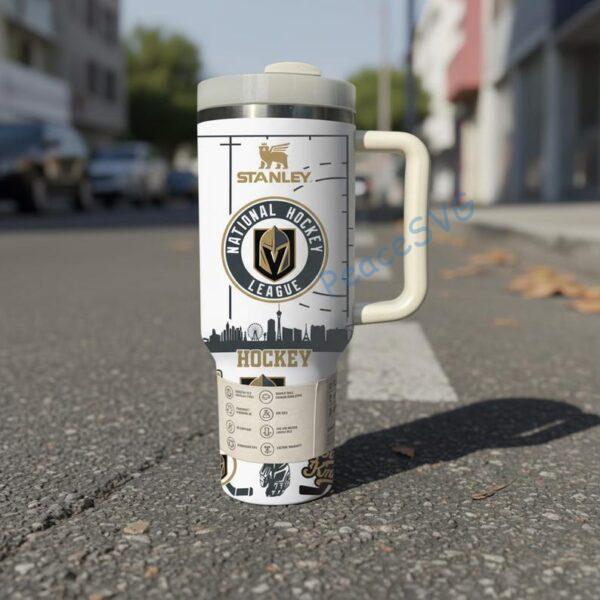 Personalized Golden Knights 40oz Tumbler With Handle, Vegas Hockey Gift For Fan