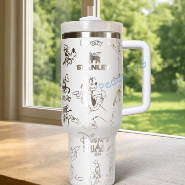 Alternative view of Goofy 40oz Tumbler Laser Engraved, Engraved Cartoon Cup, Custom Disney Gift