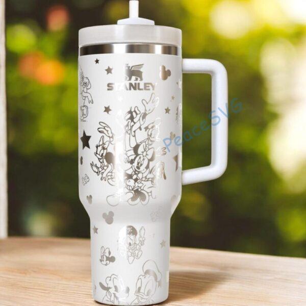 Alternative view of Classic Mouse Characters Laser Engraved 40oz Tumbler , Engraved Travel Cup for Disneyland