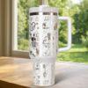 Personalized Valentine Mouse Minnie Laser Engraved Tumbler, Disney Couples Coffee Tumbler, Gift For Her - Image 2