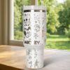 Personalized Valentine Mouse Minnie Laser Engraved Tumbler, Disney Couples Coffee Tumbler, Gift For Her - Image 5