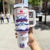 Personalized New York Rangers 40oz Tumbler With Handle, Ice Hockey Fan Gift