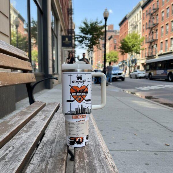 Custom Name Philadelphia Flyers 40oz Tumbler With Handle, Ice Hockey Fan Gift