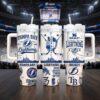 Personalized Tampa Bay Lightning 40oz Tumbler With Handle, Ice Hockey Fan Gift - Image 2