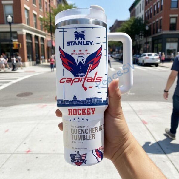 Personalized Washington C Hockey 40oz Tumbler With Handle, Ice Hockey Fan Gift
