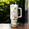 Personalized Winnie the Pooh 40oz Tumbler , Quencher Vintage Pooh Bear Cup - Image 4
