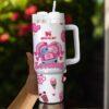 Personalized Valentine 40oz Tumbler Blue Alien And Angel Gift For Her - Image 6