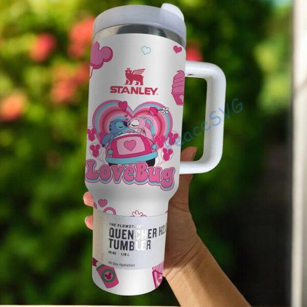 Personalized Valentine 40oz Tumbler Blue Alien And Angel Gift For Her
