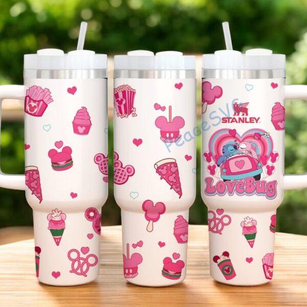 Alternative view of Personalized Valentine 40oz Tumbler Blue Alien And Angel Gift For Her