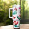 Personalized Princess Ariel 40oz Tumbler? Disney Princess Cup - Image 4