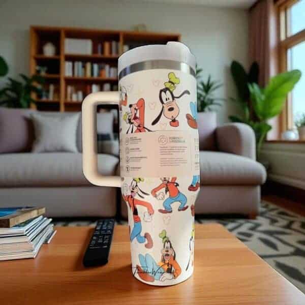 Alternative view of Personalized Disney Goofy 40oz Tumbler , Goofy 40oz Tumbler, Tumbler with Handle Tumblers