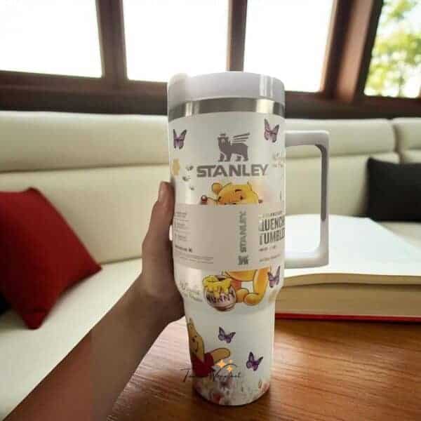 Alternative view of Winnie The Pooh 40oz Tumbler Cup Classic Vintage Metal Pooh Bear Gift