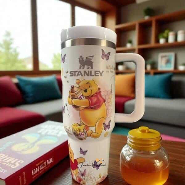 Winnie The Pooh 40oz Tumbler Cup Classic Vintage Metal Pooh Bear Gift