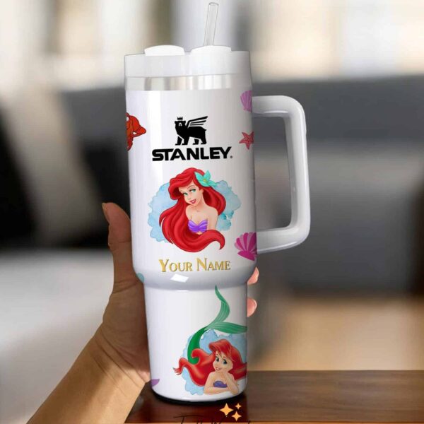 Alternative view of Personalized Princess Ariel 40oz Tumbler Custom Name Cup, Princess Theme Gift