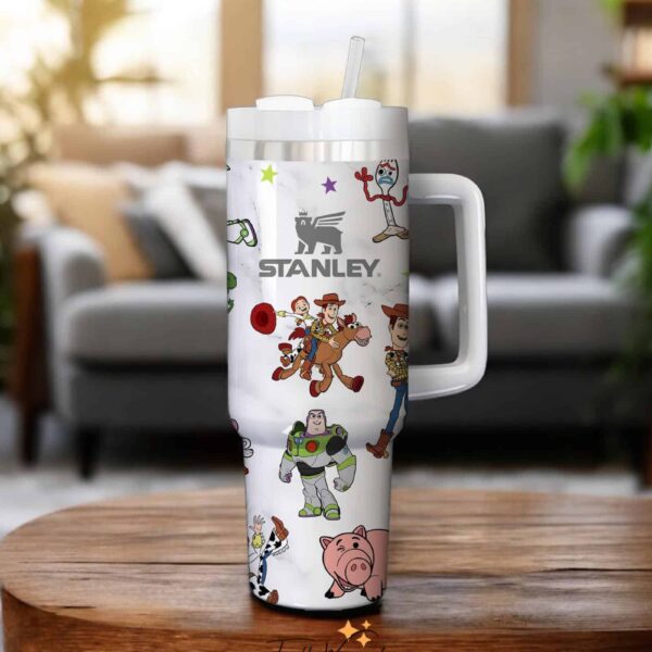 Personalized Toy Story 40oz Tumbler Woody Buzz Jessie  Pixar Cartoon Characters Cup