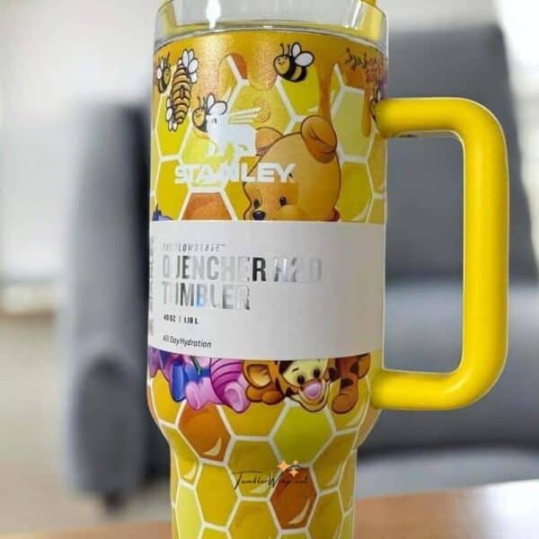 Winnie the Pooh Tumbler 40oz Stainless Steel Cup Vintage Pooh Bear Inspired