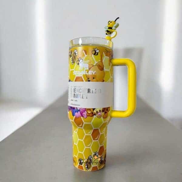 Winnie the Pooh Tumbler 40oz Stainless Steel Cup Vintage Pooh Bear Inspired