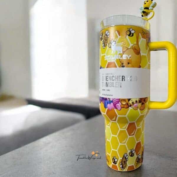 Alternative view of Winnie the Pooh Tumbler 40oz Stainless Steel Cup Vintage Pooh Bear Inspired