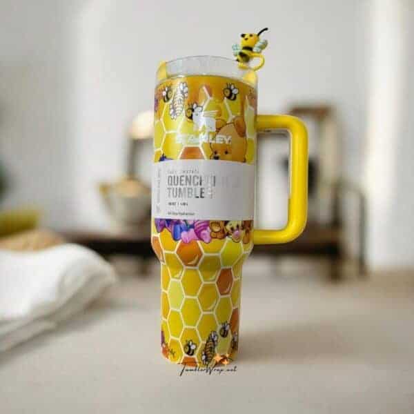 40oz Winnie the Pooh Tumbler Stainless Steel Cup Vintage Pooh Bear Inspired