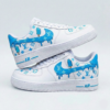 Custom LV Drip Air Force 1 Sneakers, Hand-Painted LV AF1 Shoes