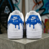 Custom LV Drip Air Force 1 Sneakers, Hand-Painted LV AF1 Shoes - Image 3