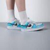 Custom Air Force 1: Hand-Painted Blue Cartoon Drip Sneakers - Image 4