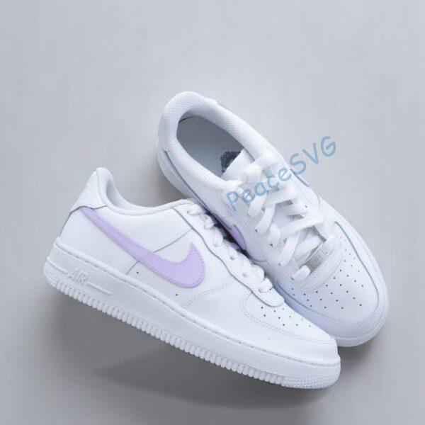 Hand-Painted Purple Air Force 1 Sneakers: Custom AF1 Shoes