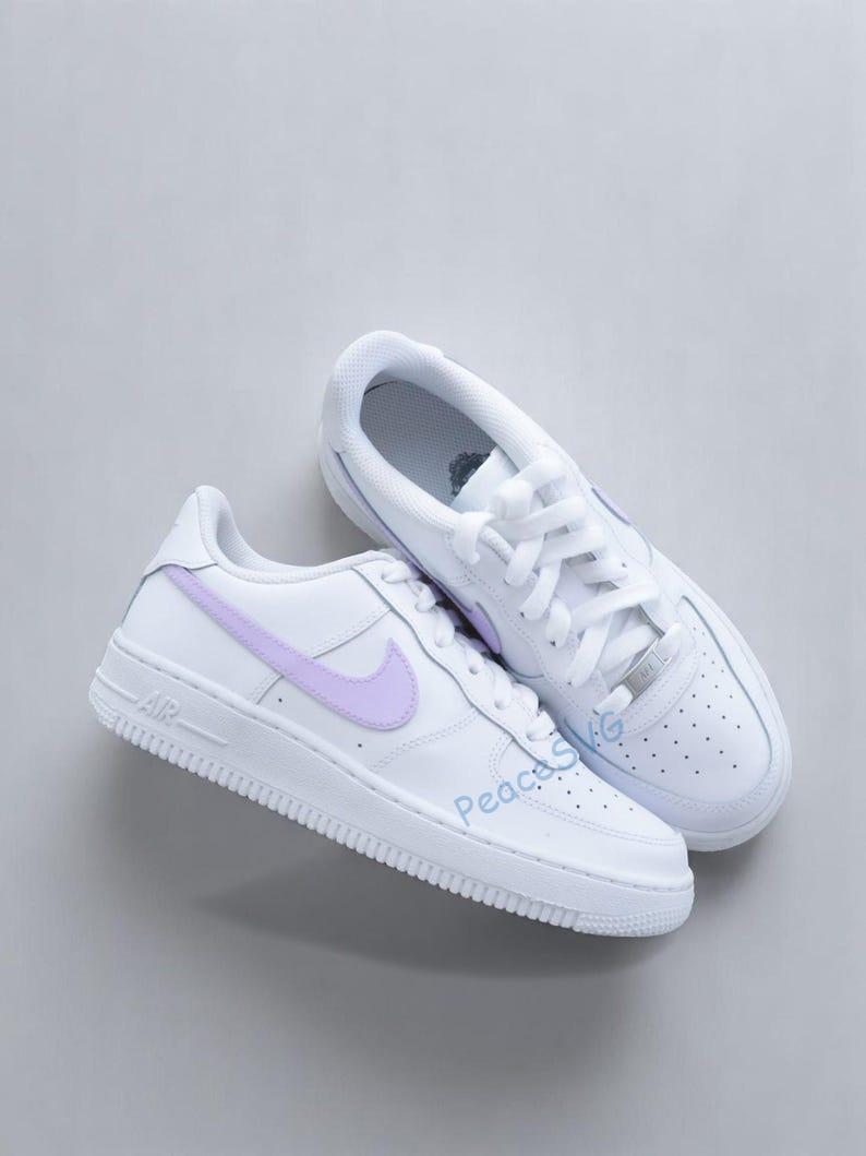 Hand-Painted Purple Air Force 1 Sneakers: Custom AF1 Shoes